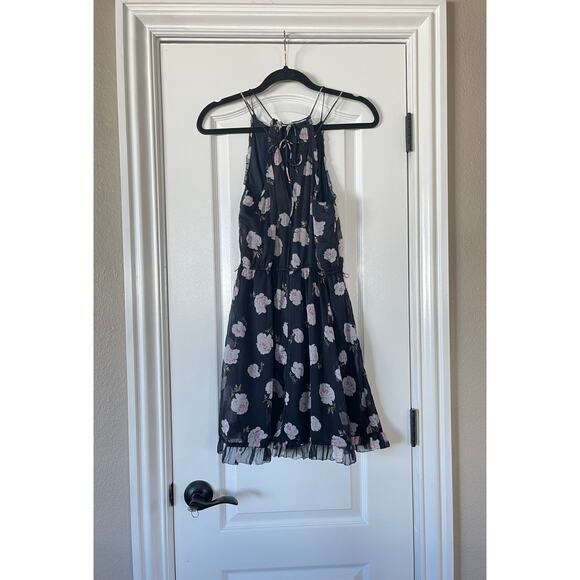 Abercrombie Fitch Dress Floral Print Fit & Flare Ruffled Hem Small - Picture 3 of 9